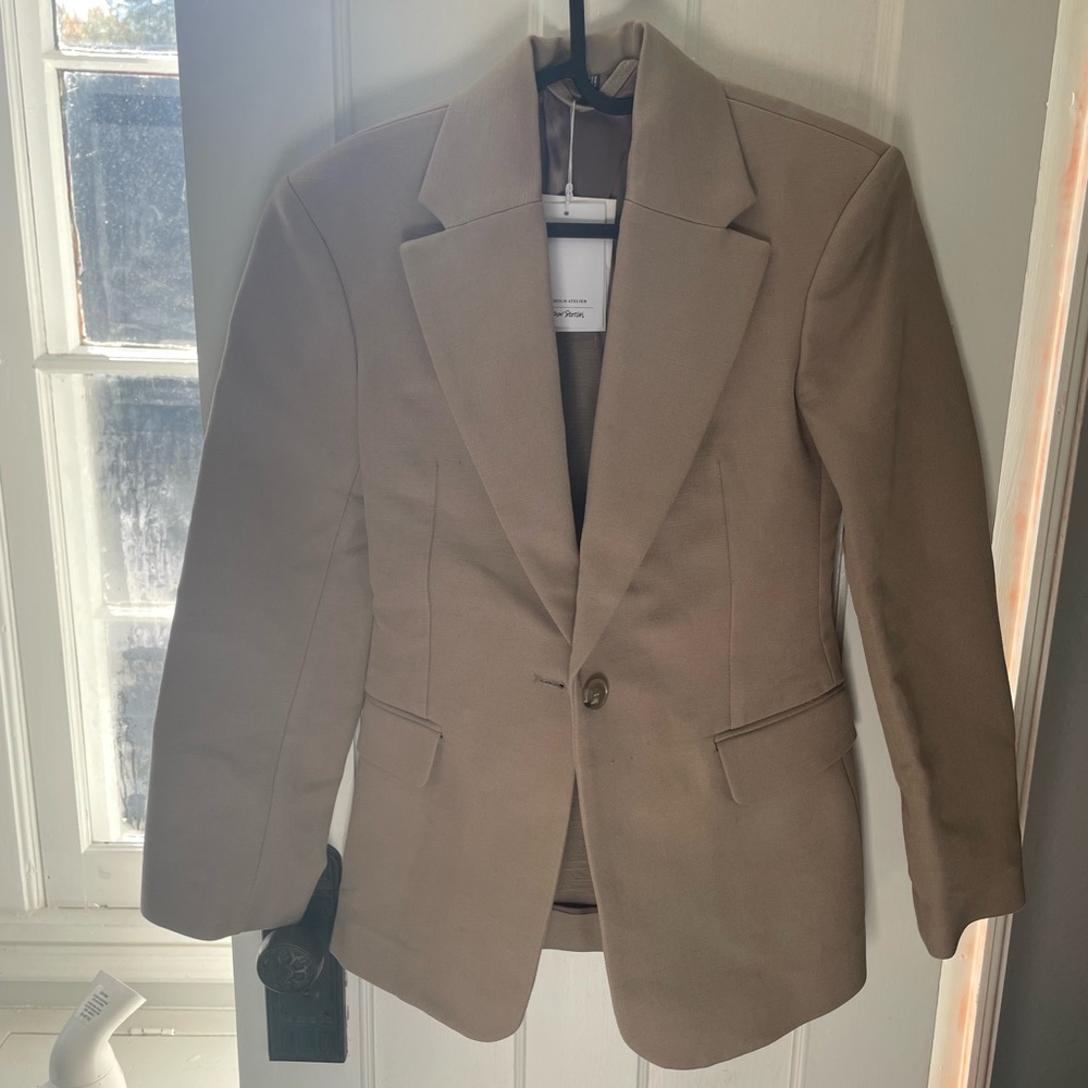 &Other Stories Structured Fitted Tan Blazer